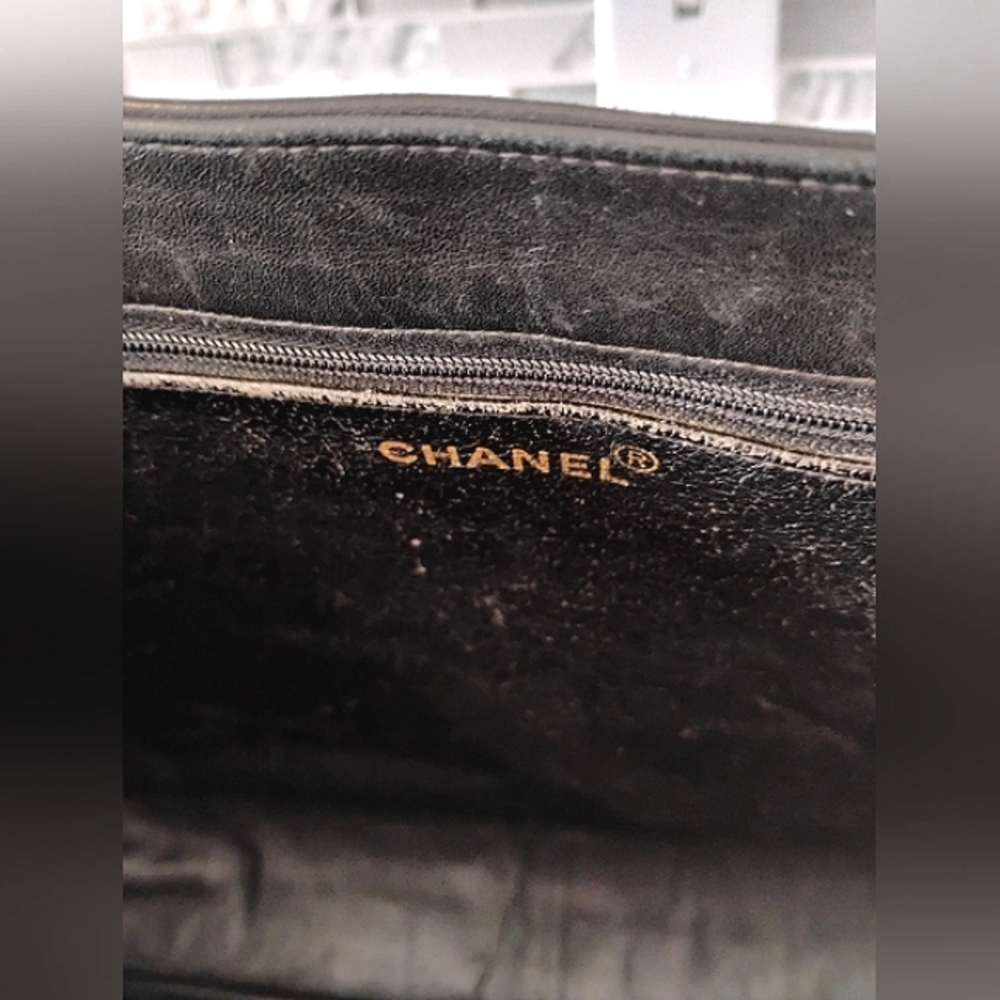 🛑SOLD🛑 CHANEL Large CC Vintage Chain Tote w/GHW - Picture 10 of 14